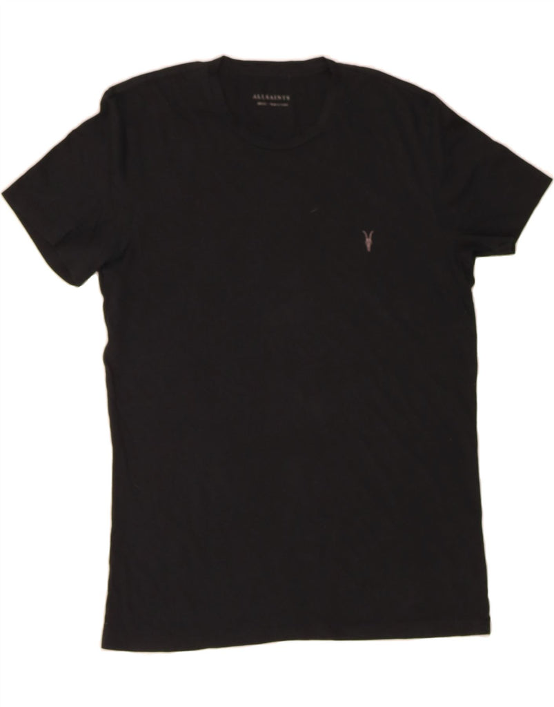 ALL SAINTS Mens T-Shirt Top Small Black Cotton Vintage All Saints and Second-Hand All Saints from Messina Hembry 