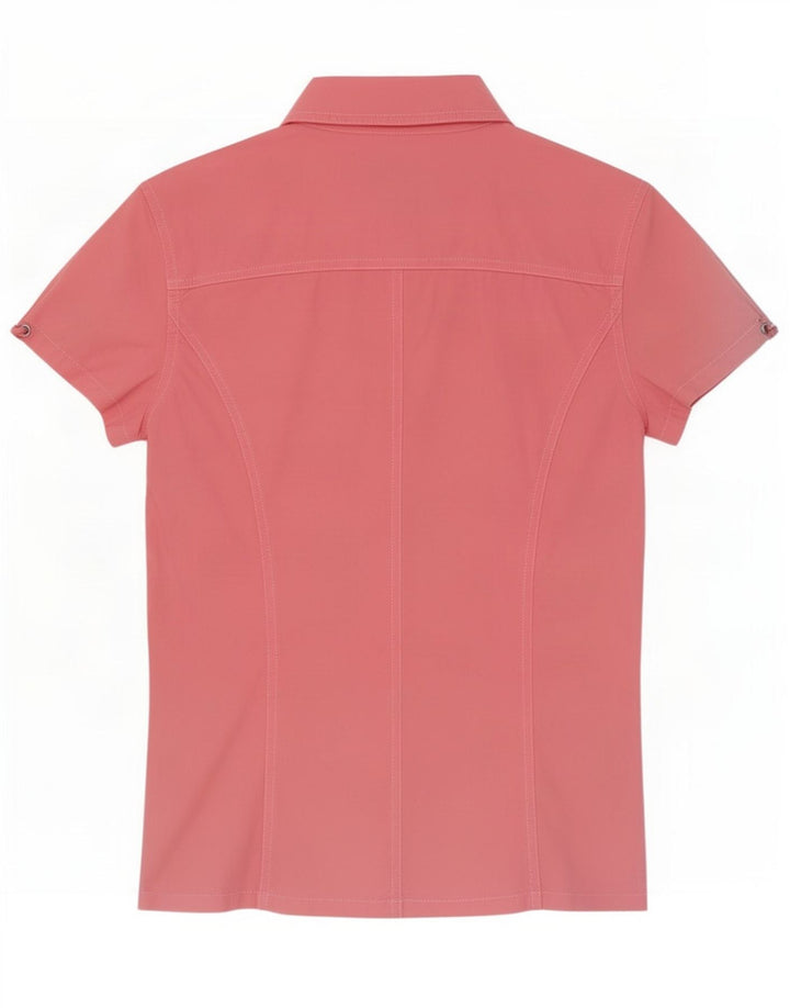 Max & Co. Womens Short Sleeve Pullover Shirt UK 10 Small Pink Cotton