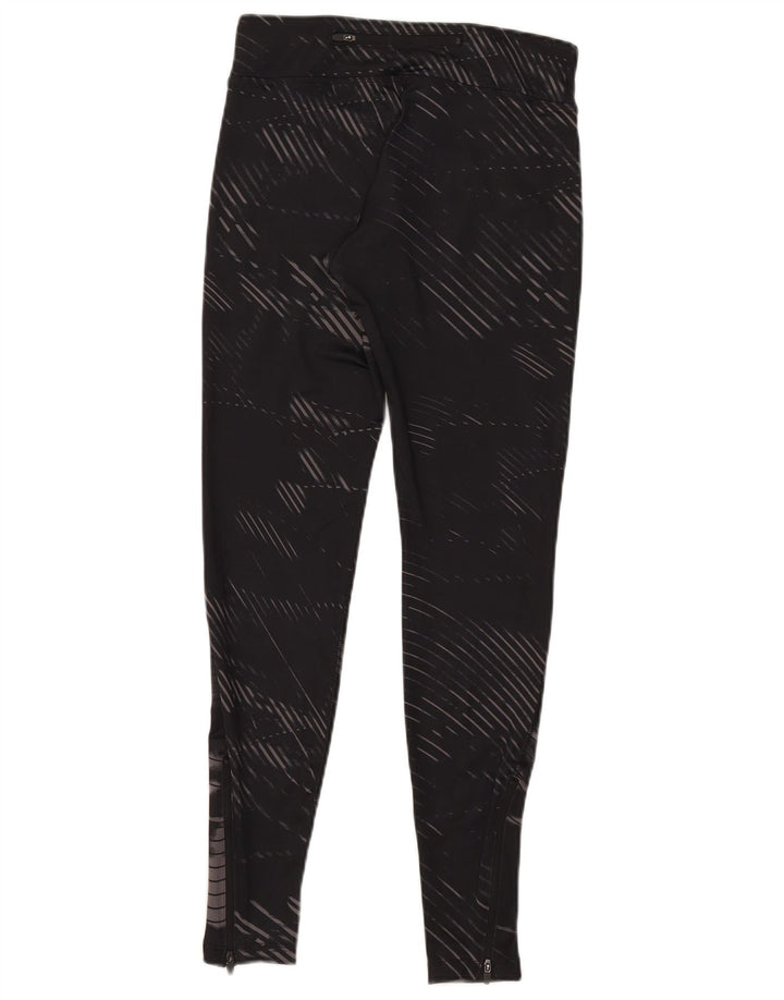 Asics Womens Leggings UK 12 Medium  Black Camouflage Polyester