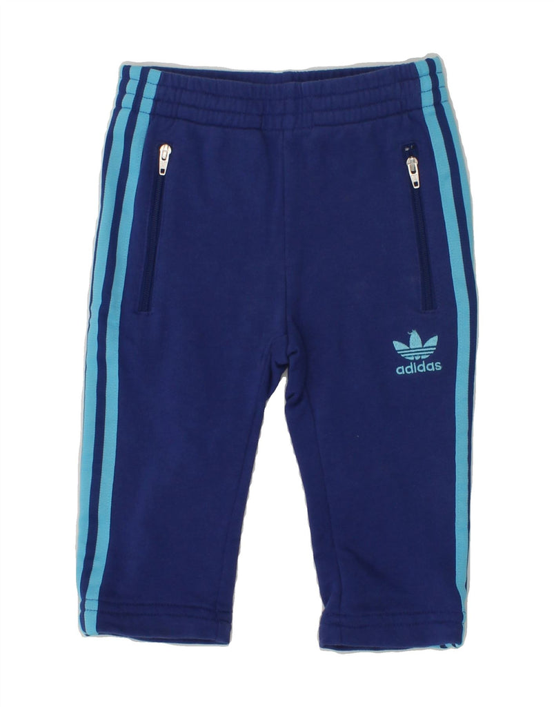 ADIDAS Baby Boys Full Tracksuit 9-12 Months Blue Cotton | Vintage Adidas | Thrift | Second-Hand Adidas | Used Clothing | Messina Hembry 