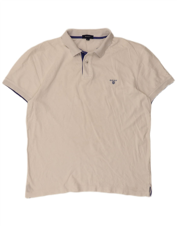 Gant Mens Polo Shirt 2XL White Cotton Classic