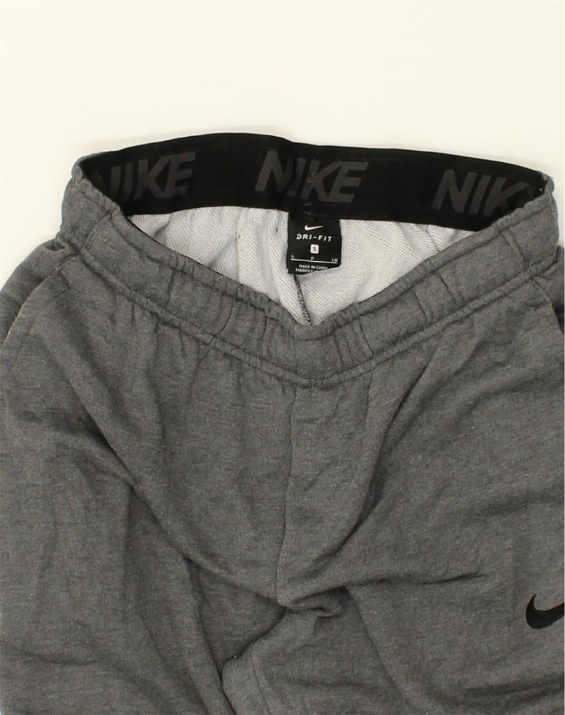 NIKE Mens Tracksuit Trousers Small Grey Polyester | Vintage Nike | Thrift | Second-Hand Nike | Used Clothing | Messina Hembry 