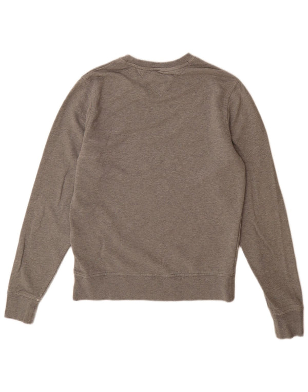 Tommy Hilfiger Mens Sweatshirt Jumper Small Grey Flecked Cotton
