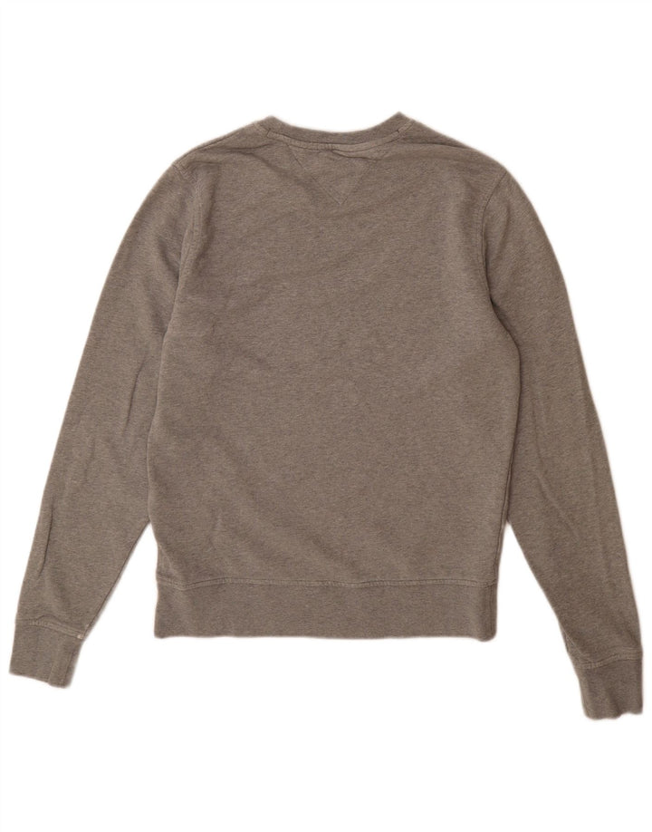 Tommy Hilfiger Mens Sweatshirt Jumper Small Grey Flecked Cotton