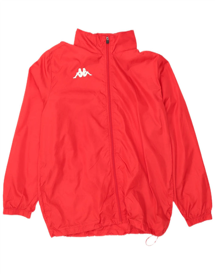KAPPA Mens Hooded Rain Jacket UK 42 XL Red Polyester