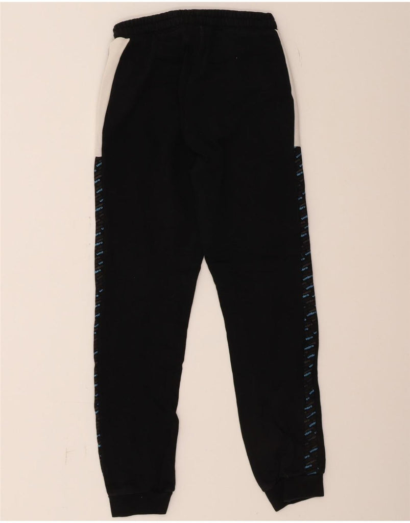 UMBRO Boys Tracksuit Trousers Joggers 13-14 Years  Black Colourblock Vintage Umbro and Second-Hand Umbro from Messina Hembry 