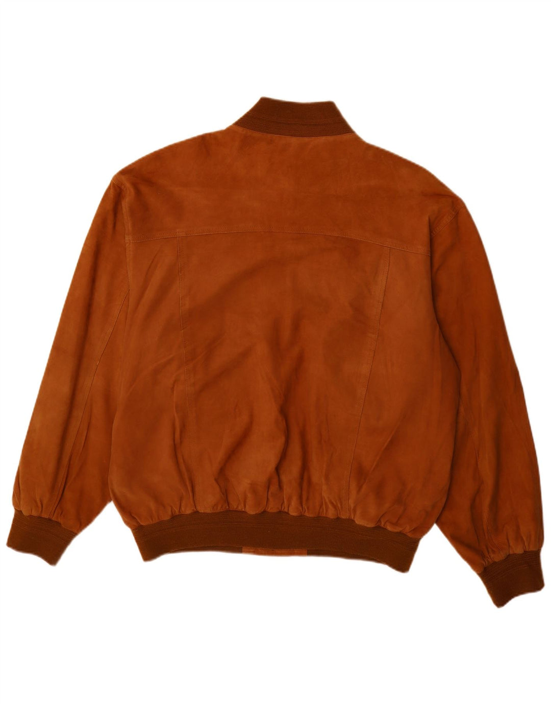 Vintage Mens Suede Bomber Jacket IT 56 3XL Brown Leather
