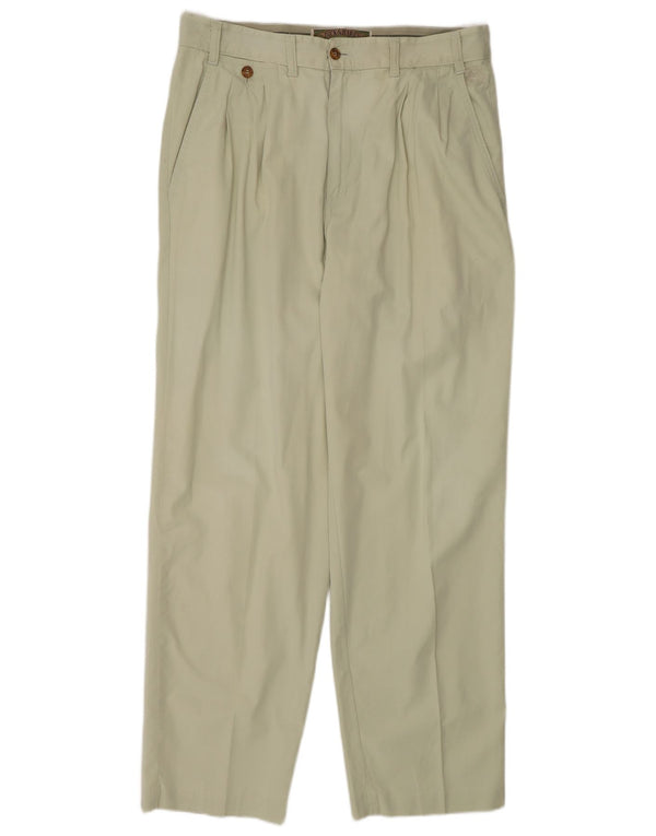Vintage Mens Pegged Chino Trousers IT 48 Medium W32 L32 Khaki Cotton