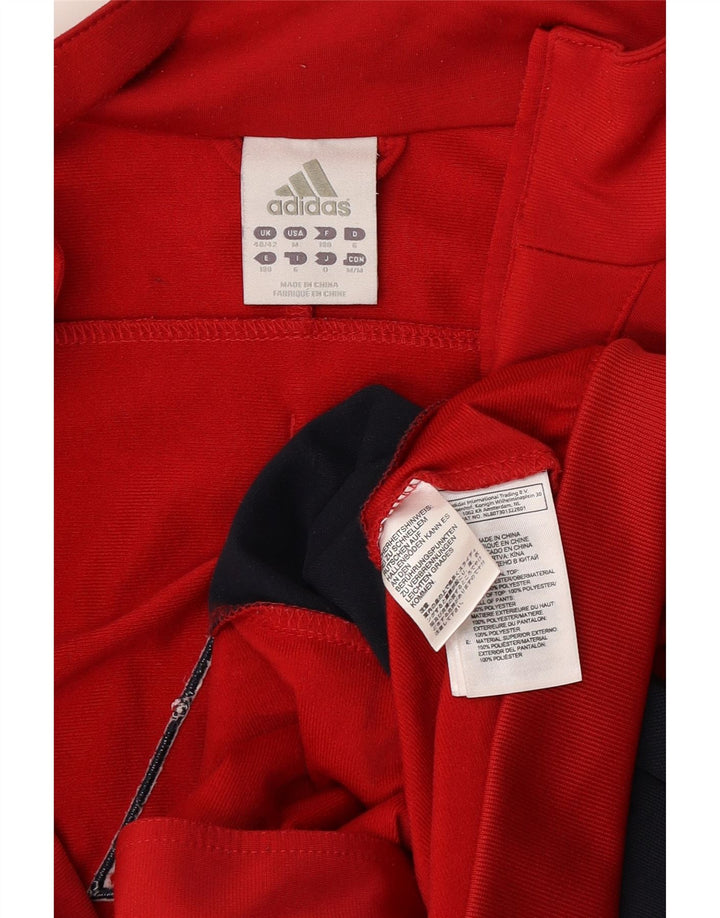 Adidas Mens Graphic Tracksuit Top Jacket UK 40/42 Medium Red Colourblock