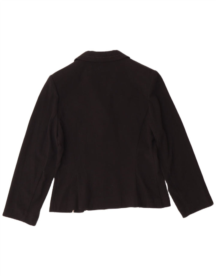 ELISA LANDRI Womens Cardigan Top IT 40 Small Black Striped