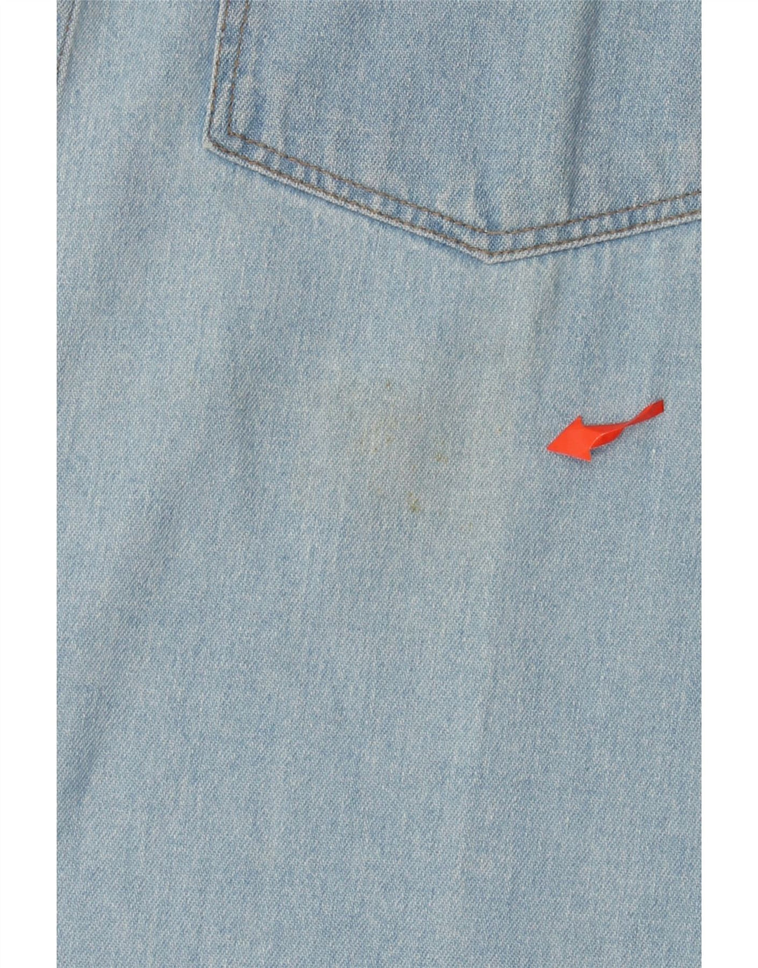 Vintage Mens Denim Shirt Medium Blue Cotton