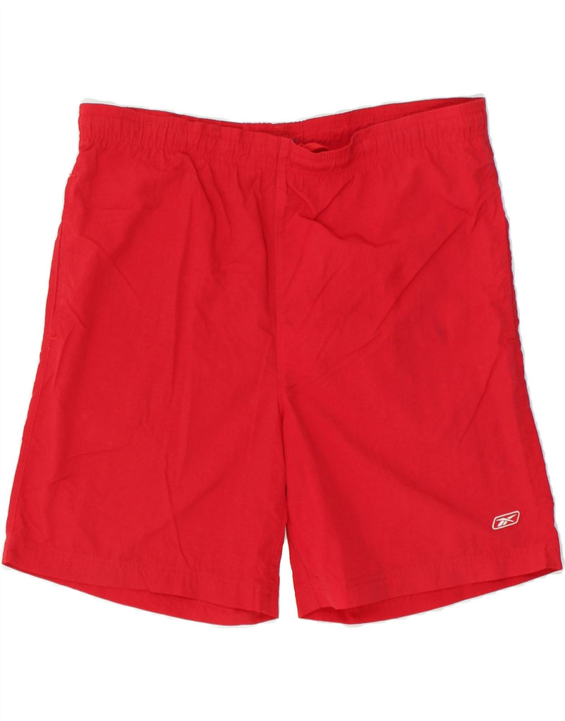 REEBOK Mens Sport Shorts Small Red Polyester | Vintage Reebok | Thrift | Second-Hand Reebok | Used Clothing | Messina Hembry 