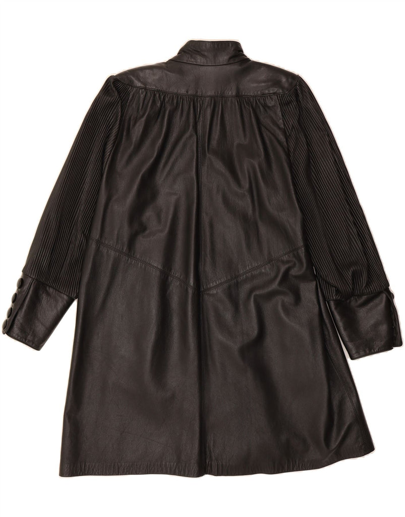 DERO BY ROCCO D'AMELIO Womens Leather Coat UK 14 Medium Black Vintage Dero By Rocco D'Amelio and Second-Hand Dero By Rocco D'Amelio from Messina Hembry 