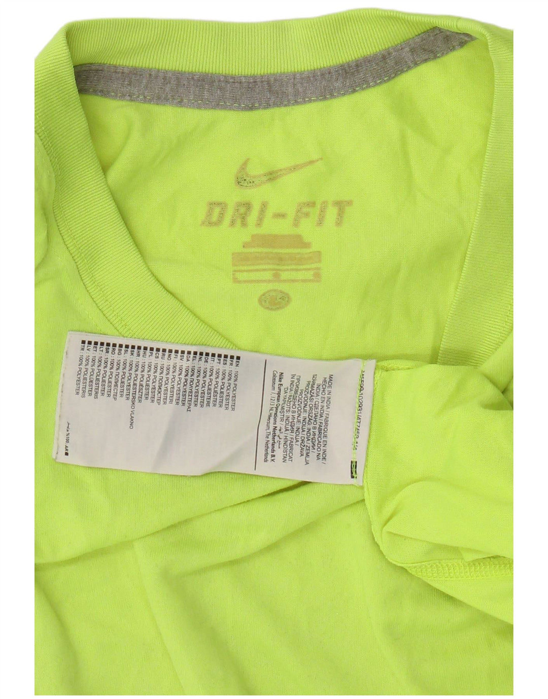 NIKE Mens Dri Fit T-Shirt Top Large Green Polyester