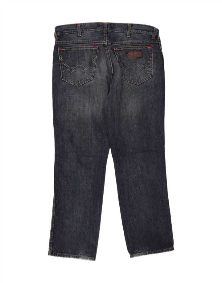 WRANGLER Mens Texas Straight Jeans W36 L30 Navy Blue Cotton Vintage Wrangler and Second-Hand Wrangler from Messina Hembry 