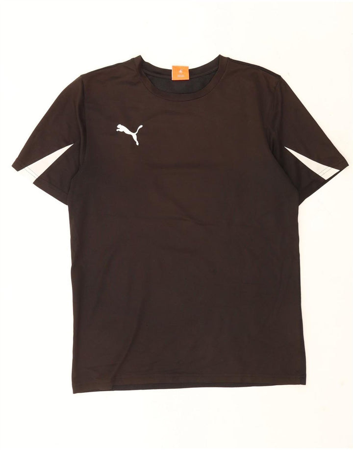 Puma Mens T-Shirt Top Medium Black Colourblock