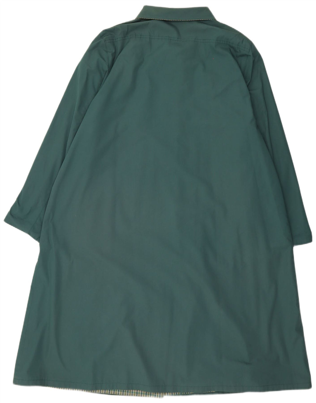 Vintage Womens Overcoat IT 55 2XL Green Polyester