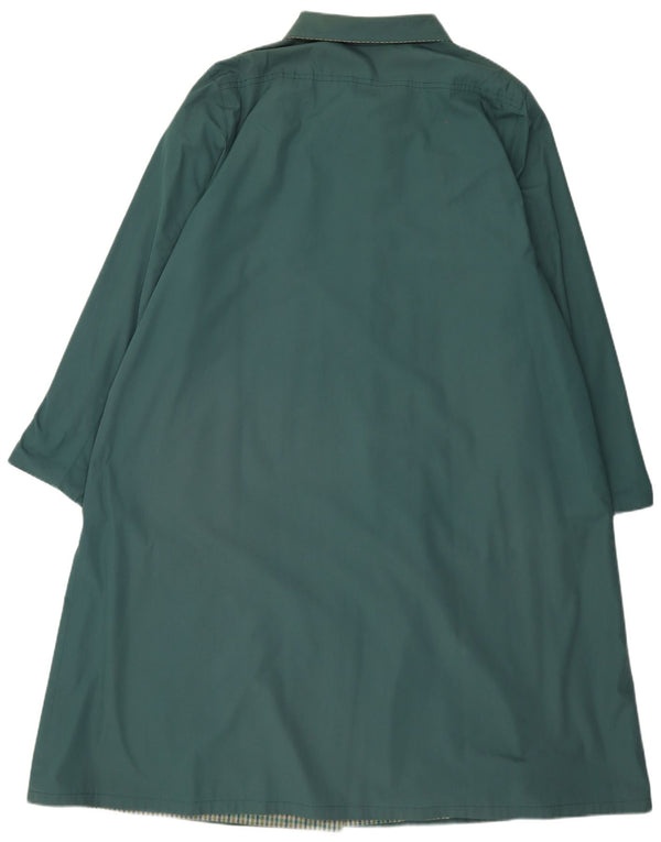 Vintage Womens Overcoat IT 55 2XL Green Polyester