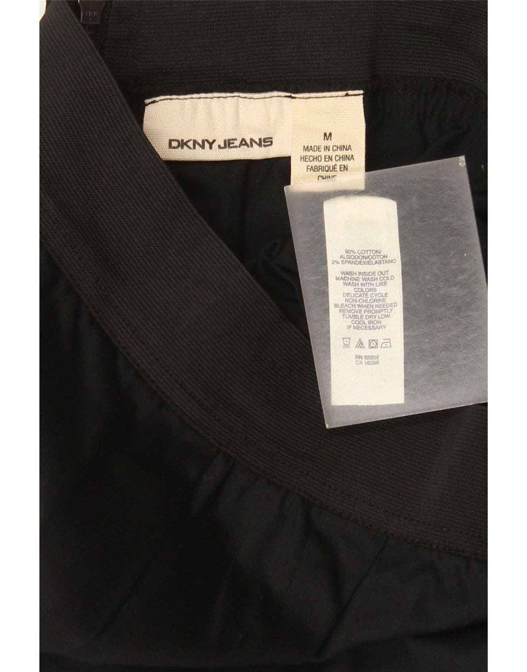 Dkny Womens Mini Skirt Medium W28 Black Cotton