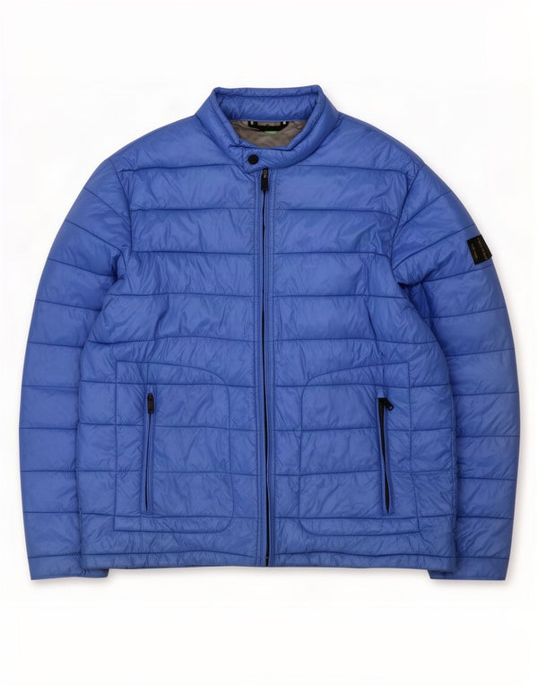 Dkny Mens Padded Jacket UK 44 2XL Blue Nylon