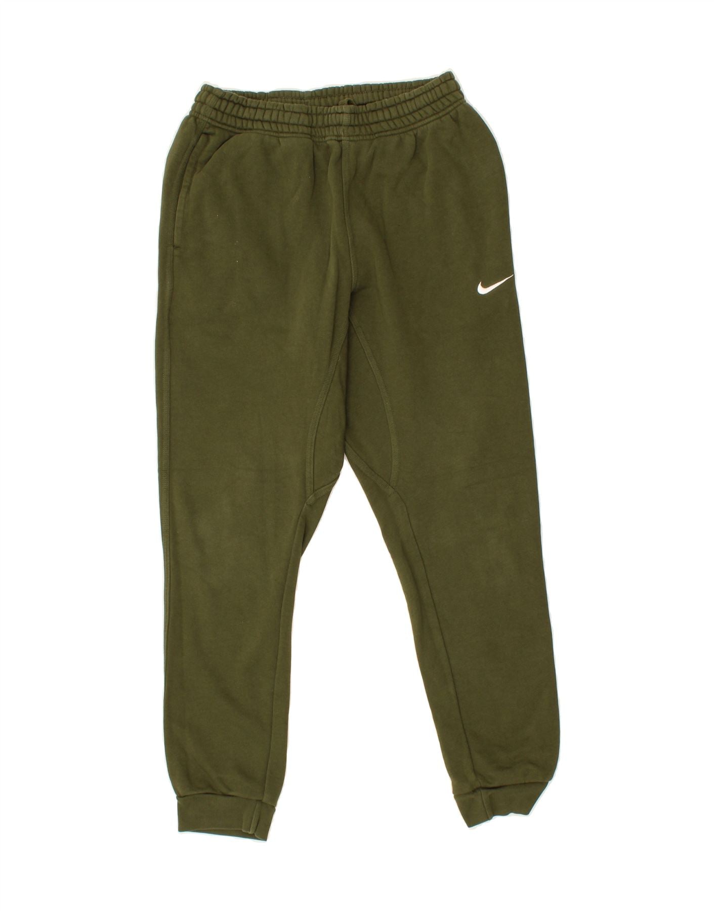 NIKE Mens Tracksuit Trousers Joggers Medium Khaki Cotton Vintage Second Hand Clothing Online Messina Hembry