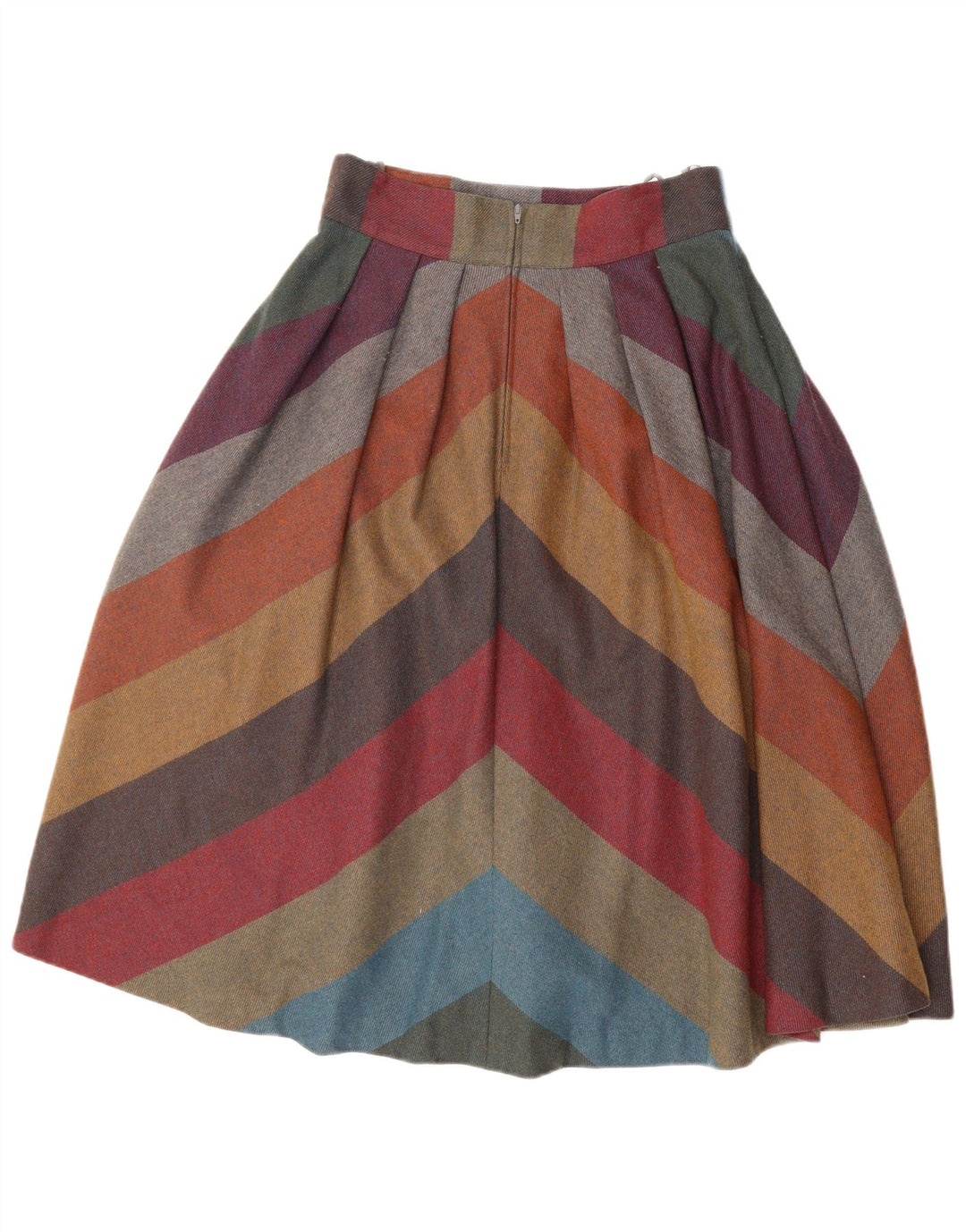 VINTAGE Womens A-Line Skirt EU 40 Medium W30 Multicoloured Striped
