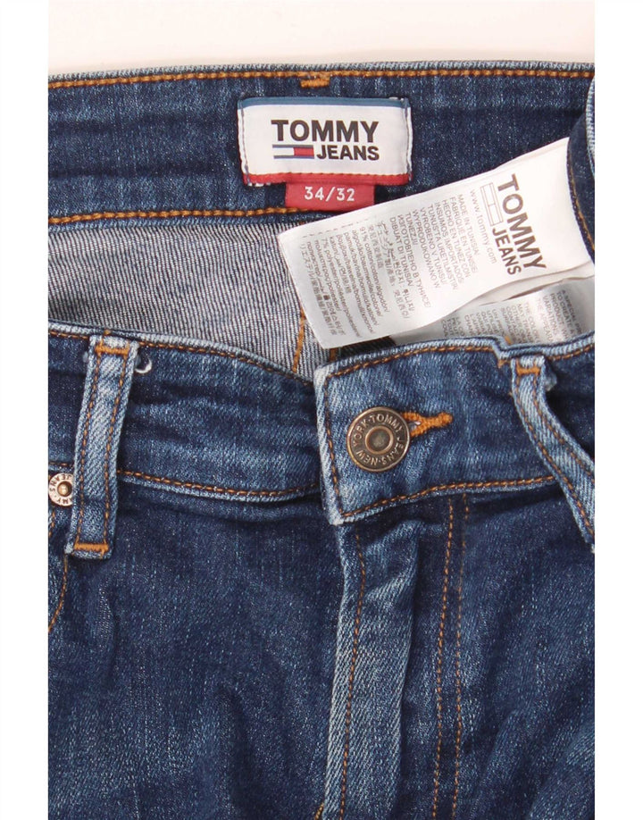 Tommy Hilfiger Mens Straight Jeans W34 L32 Blue Cotton