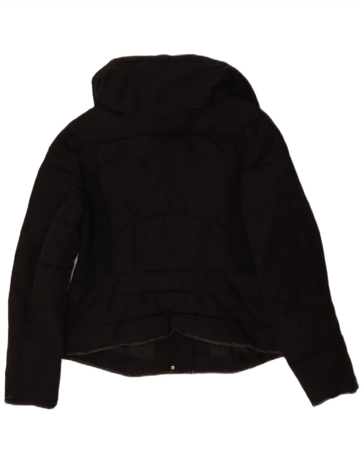 Zara Womens Crop Padded Jacket UK 20 2XL Black Polyester