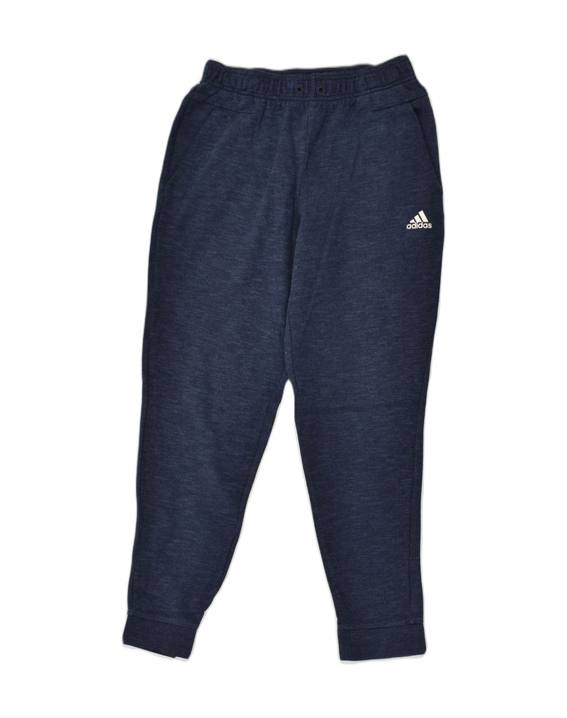 ADIDAS Mens Tracksuit Trousers Joggers XS Navy Blue Flecked Cotton | Vintage Adidas | Thrift | Second-Hand Adidas | Used Clothing | Messina Hembry 