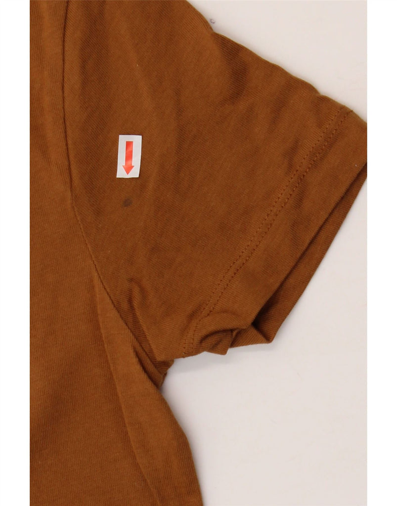 VANS Womens Graphic T-Shirt Top UK 6 XS Brown Cotton Vintage Vans and Second-Hand Vans from Messina Hembry 