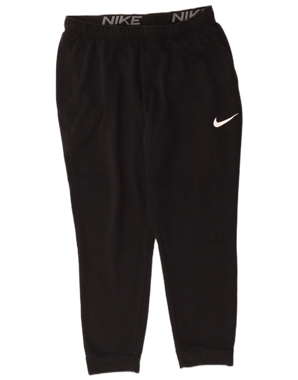 Nike Mens Dri Fit Tracksuit Trousers Joggers 2XL  Black Cotton