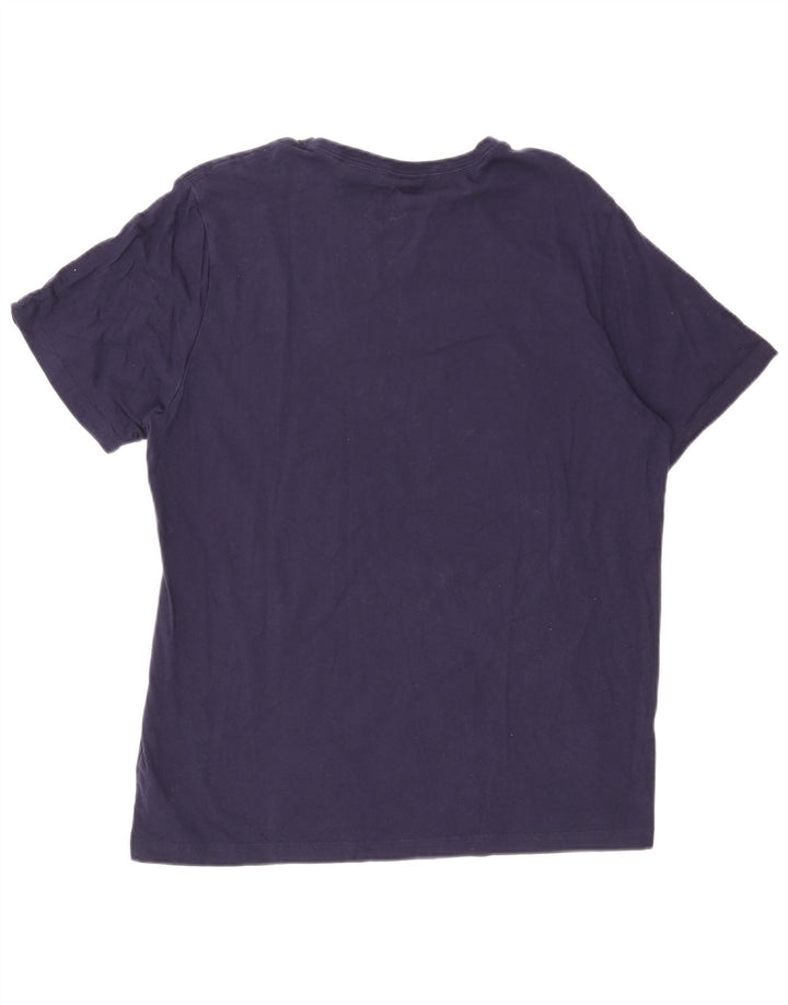 Puma Mens T-Shirt Top XL Navy Blue Cotton