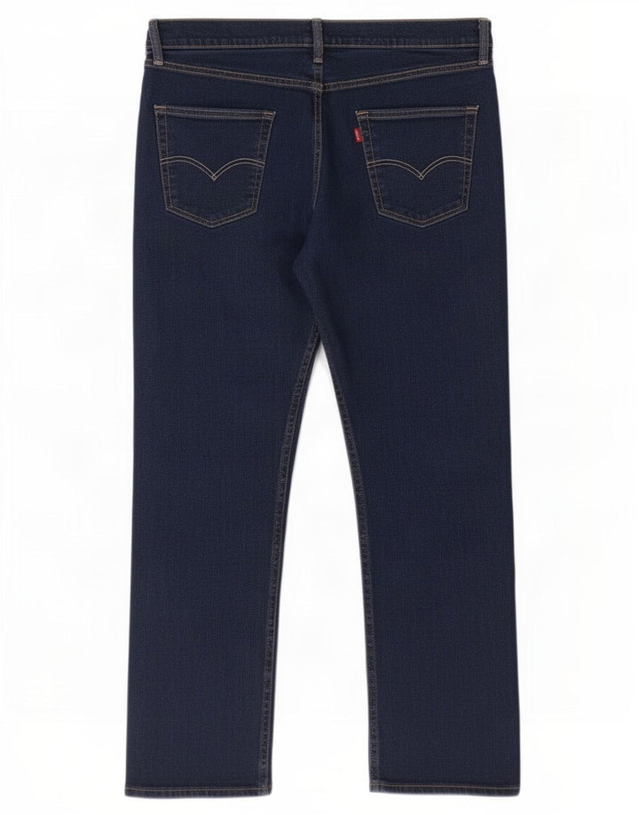 Levi's Mens Straight Jeans W36 L30 Navy Blue Cotton