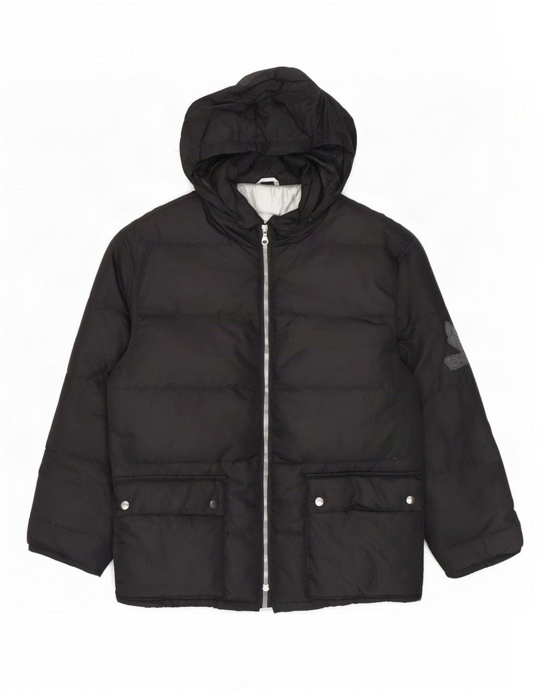 Iceberg Mens Hooded Padded Jacket IT 50 Large Black Polyamide