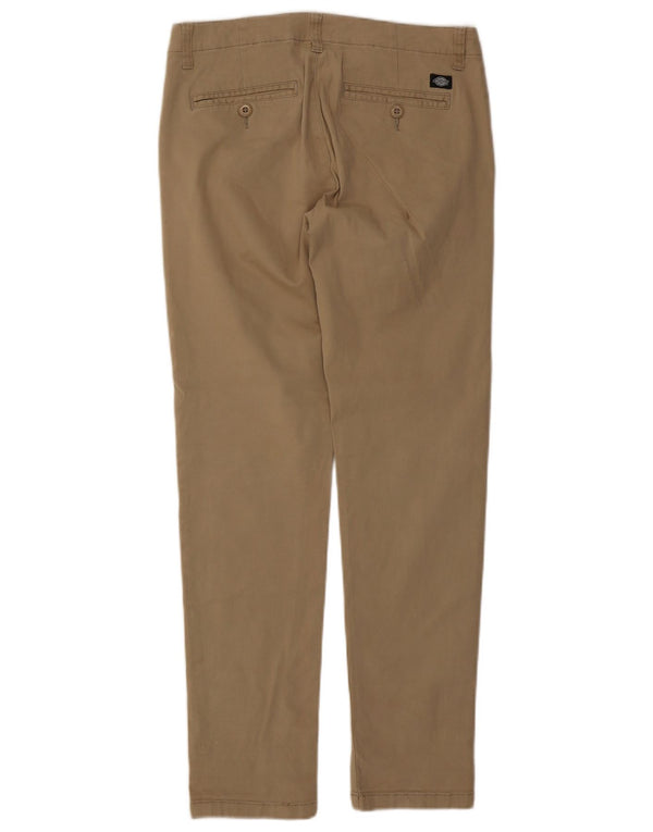 DICKIES Mens Slim Chino Trousers W31 L30 Beige Cotton