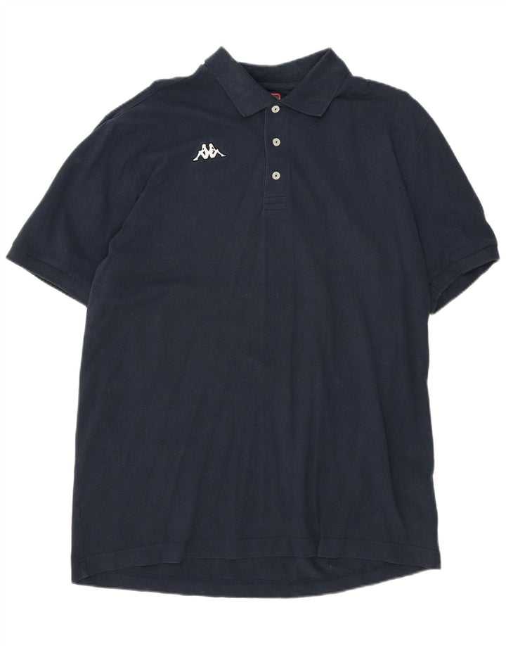 Kappa Mens Polo Shirt 2XL Navy Blue Cotton