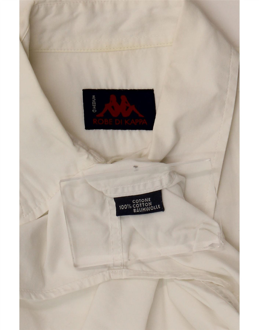 Kappa Mens Short Sleeve Shirt Medium White Cotton