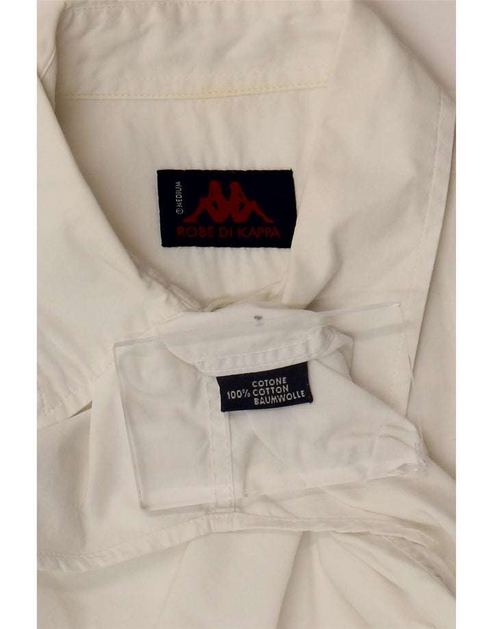 Kappa Mens Short Sleeve Shirt Medium White Cotton