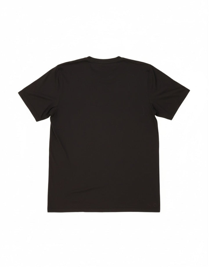 NIKE Womens Dri Fit T-Shirt Top UK 14 Medium Black Polyester