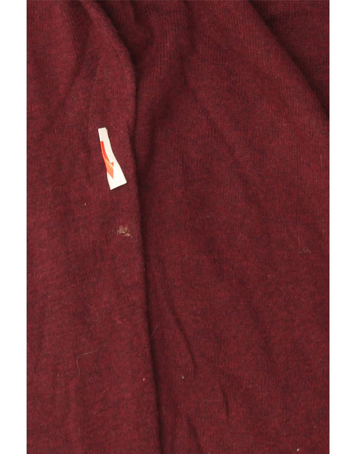 Superdry Mens Crew Neck Jumper Sweater Medium Burgundy Cotton