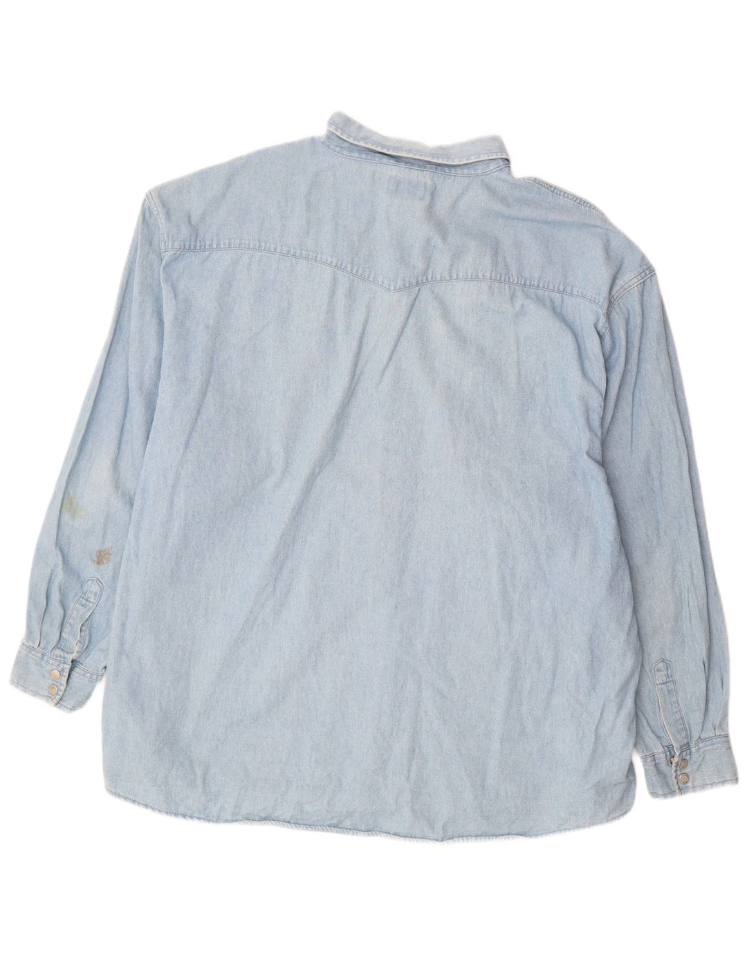 JOHN BANER Mens Denim Shirt 3XL Blue Cotton