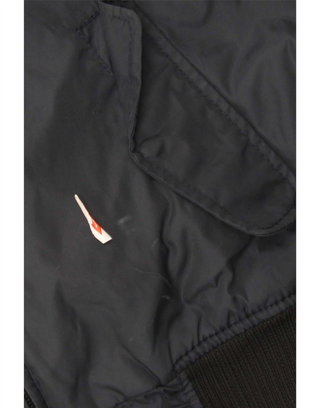 Refrigue Mens Hooded Bomber Jacket UK 38 Medium Navy Blue Nylon