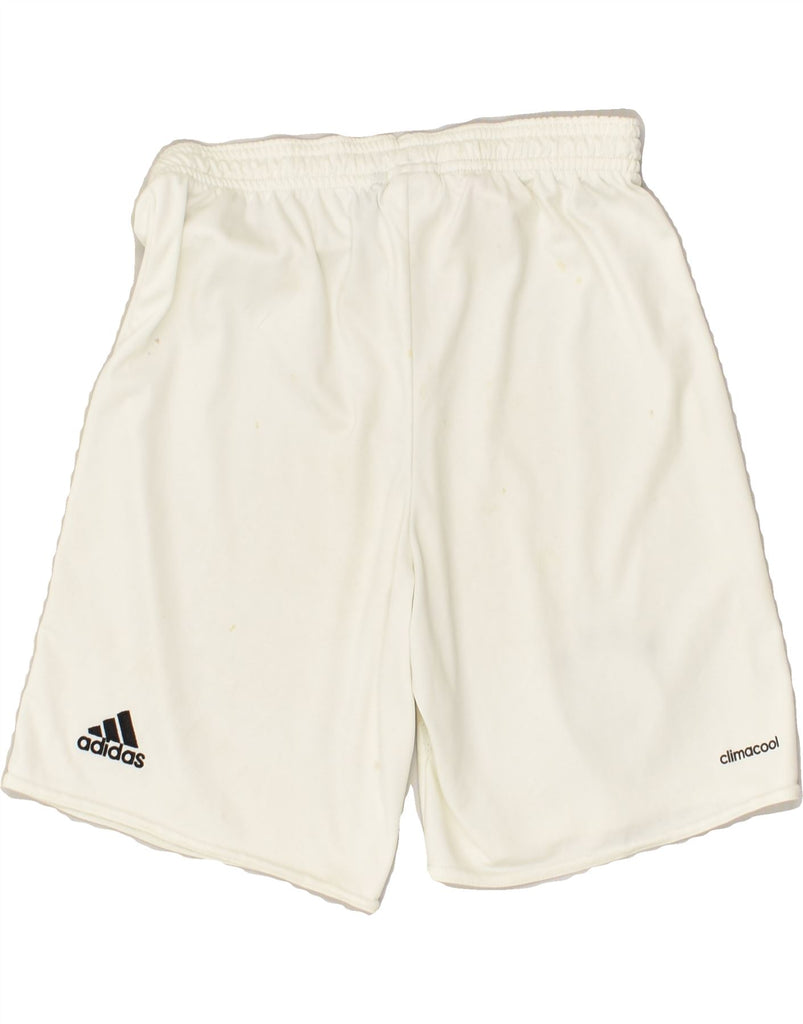 ADIDAS Boys Deutscher Fussball Bund Sport Shorts 11-12 Years White | Vintage Adidas | Thrift | Second-Hand Adidas | Used Clothing | Messina Hembry 