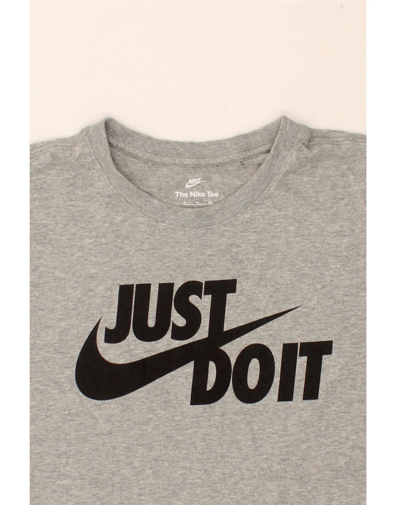 NIKE Mens Graphic T-Shirt Top XL Grey Flecked Cotton Vintage Nike and Second-Hand Nike from Messina Hembry 