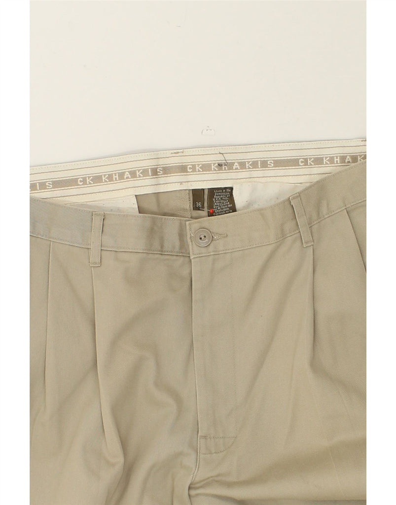 CALVIN KLEIN Mens Khakis Pegged Casual Trousers W36 L33  Beige Cotton | Vintage Calvin Klein | Thrift | Second-Hand Calvin Klein | Used Clothing | Messina Hembry 