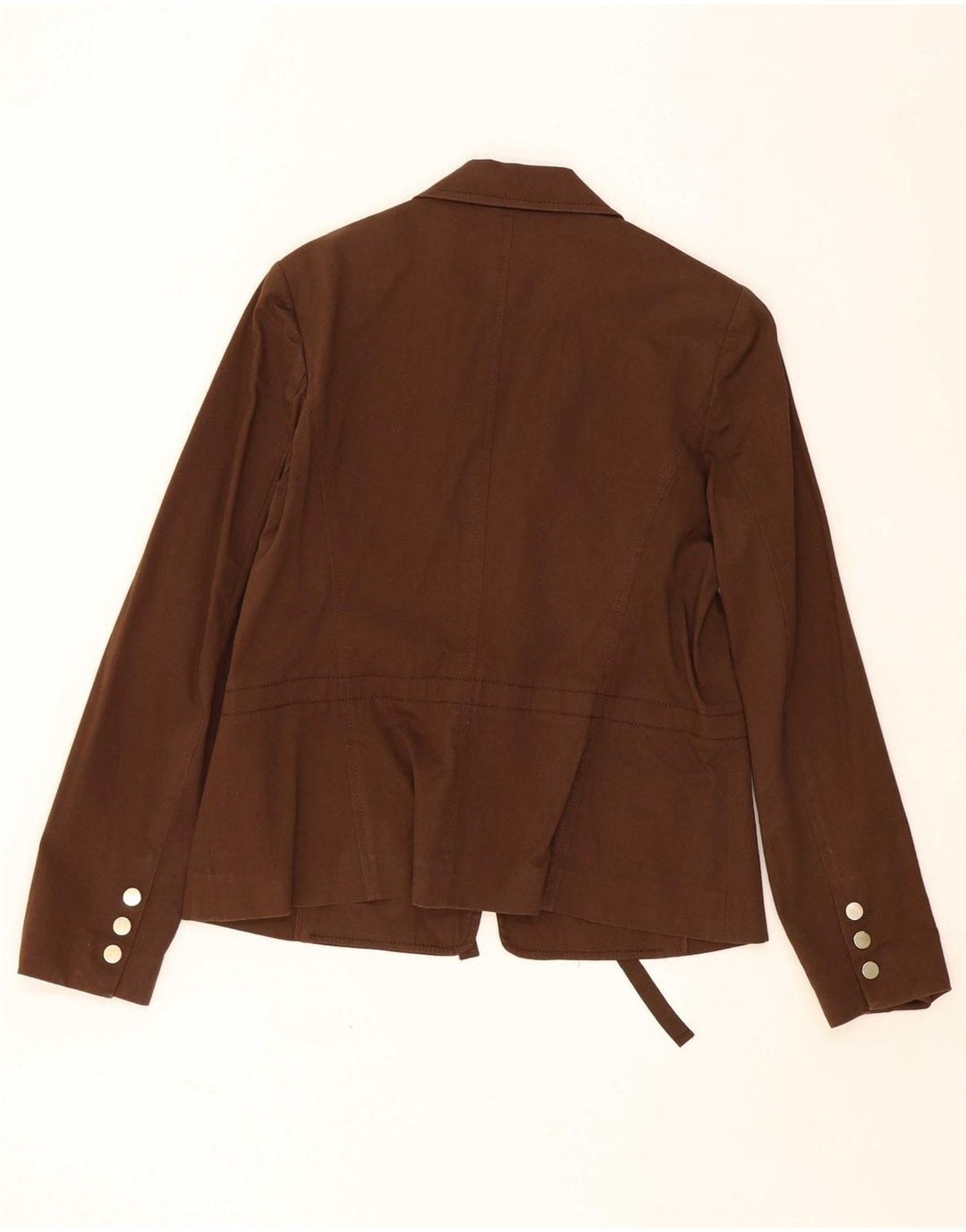 LUISA SPAGNOLI Womens Utility Jacket IT 46 Large Brown Cotton
