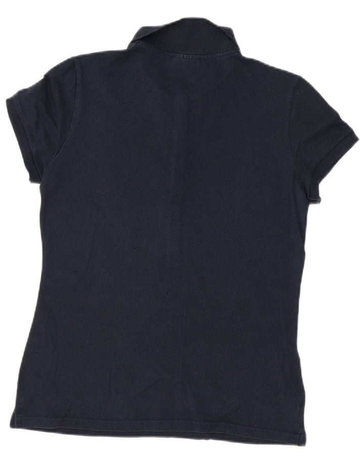 LACOSTE Womens Polo Shirt Size 44 Large Navy Blue Cotton