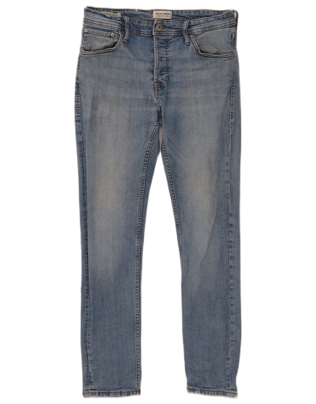 Jack & Jones Mens GLENN Slim Jeans W32 L30 Blue Cotton