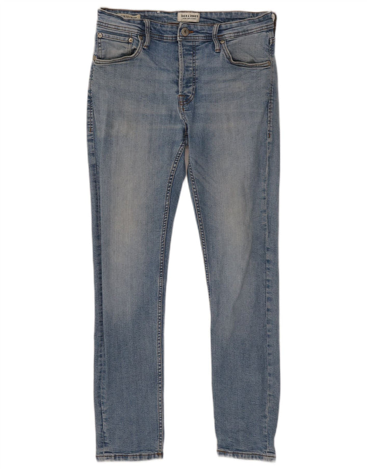 Jack & Jones Mens GLENN Slim Jeans W32 L30 Blue Cotton
