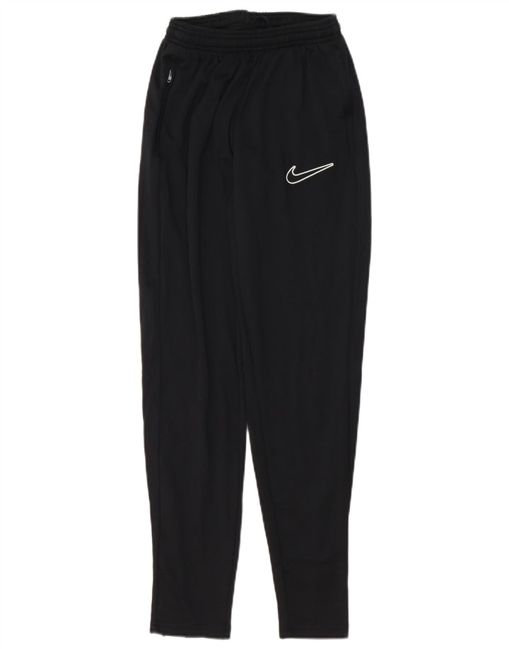 Nike Womens Dri Fit Tracksuit Trousers UK 10 Small  Black Polyester